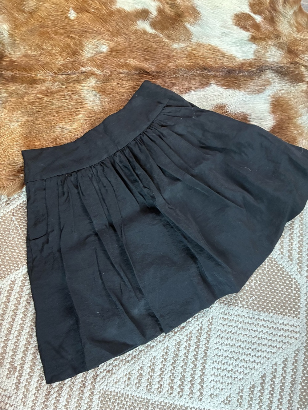 Women’s Black Pleated Mini Skirt